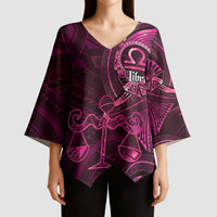 Personalised Polynesia Zodiac Libra Kimono Sleeve Blouse Galaxy Polynesian Pattern Chest Tattoo Style