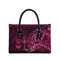 Personalised Polynesia Zodiac Libra Leather Bag Galaxy Polynesian Pattern Chest Tattoo Style LT14 - Polynesian Pride