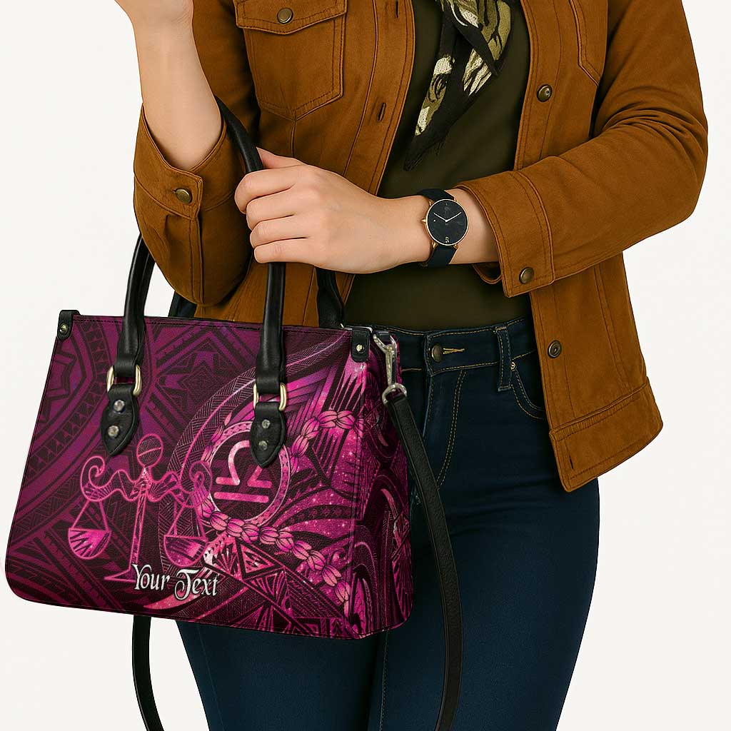 Personalised Polynesia Zodiac Libra Leather Bag Galaxy Polynesian Pattern Chest Tattoo Style LT14 - Polynesian Pride