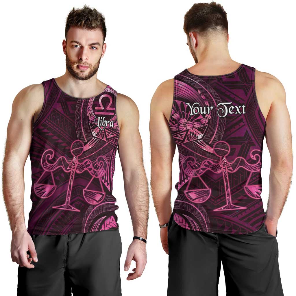 Personalised Polynesia Zodiac Libra Men Tank Top Galaxy Polynesian Pattern Chest Tattoo Style