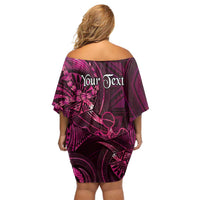 Personalised Polynesia Zodiac Libra Off Shoulder Short Dress Galaxy Polynesian Pattern Chest Tattoo Style