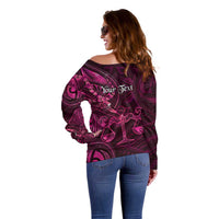 Personalised Polynesia Zodiac Libra Off Shoulder Sweater Galaxy Polynesian Pattern Chest Tattoo Style LT14 - Polynesian Pride