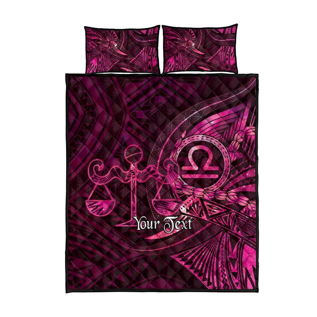 Personalised Polynesia Zodiac Libra Quilt Bed Set Galaxy Polynesian Pattern Chest Tattoo Style LT14 - Polynesian Pride