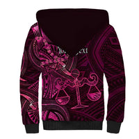 Personalised Polynesia Zodiac Libra Sherpa Hoodie Galaxy Polynesian Pattern Chest Tattoo Style LT14 - Polynesian Pride