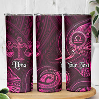 Personalised Polynesia Zodiac Libra Skinny Tumbler Galaxy Polynesian Pattern Chest Tattoo Style LT14 - Polynesian Pride
