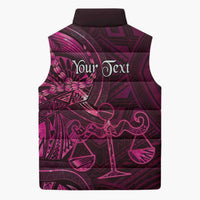 Personalised Polynesia Zodiac Libra Sleeveless Puffer Jacket Galaxy Polynesian Pattern Chest Tattoo Style LT14 - Polynesian Pride