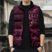 Personalised Polynesia Zodiac Libra Sleeveless Puffer Jacket Galaxy Polynesian Pattern Chest Tattoo Style LT14 - Polynesian Pride