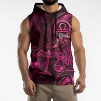 Personalised Polynesia Zodiac Libra Sleeveless Zip Hoodie Galaxy Polynesian Pattern Chest Tattoo Style LT14 - Polynesian Pride
