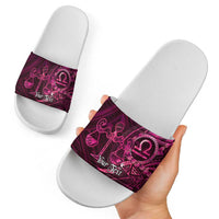 Personalised Polynesia Zodiac Libra Slide Sandals Galaxy Polynesian Pattern Chest Tattoo Style