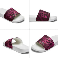 Personalised Polynesia Zodiac Libra Slide Sandals Galaxy Polynesian Pattern Chest Tattoo Style