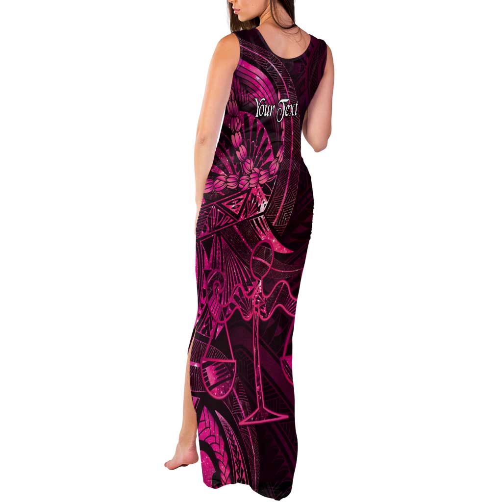 Personalised Polynesia Zodiac Libra Tank Maxi Dress Galaxy Polynesian Pattern Chest Tattoo Style LT14 - Polynesian Pride