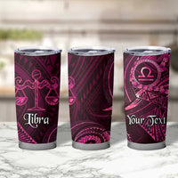 Personalised Polynesia Zodiac Libra Tumbler Cup Galaxy Polynesian Pattern Chest Tattoo Style LT14 - Polynesian Pride