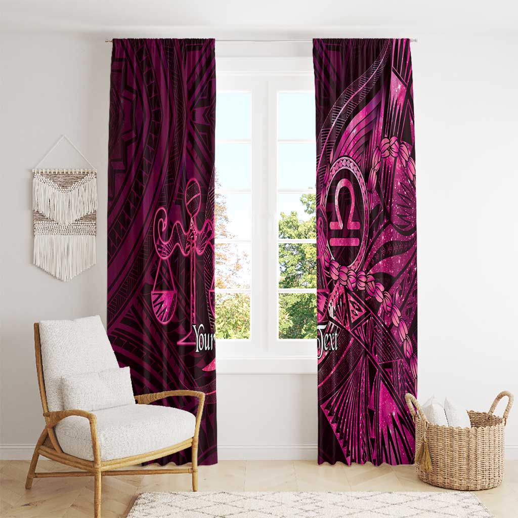 Personalised Polynesia Zodiac Libra Window Curtain Galaxy Polynesian Pattern Chest Tattoo Style LT14 - Polynesian Pride