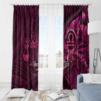 Personalised Polynesia Zodiac Libra Window Curtain Galaxy Polynesian Pattern Chest Tattoo Style LT14 - Polynesian Pride