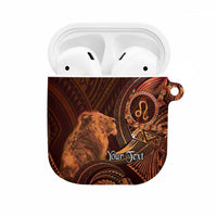 Personalised Polynesia Zodiac Leo AirPods Case Galaxy Polynesian Pattern Chest Tattoo Style LT14 Orange - Polynesian Pride