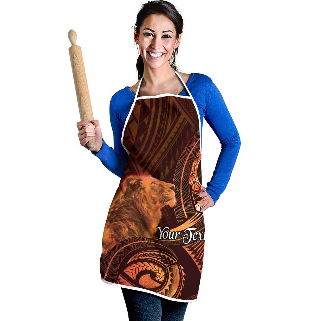 Personalised Polynesia Zodiac Leo Apron Galaxy Polynesian Pattern Chest Tattoo Style LT14 - Polynesian Pride