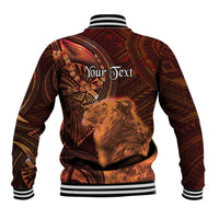Personalised Polynesia Zodiac Leo Baseball Jacket Galaxy Polynesian Pattern Chest Tattoo Style LT14 - Polynesian Pride