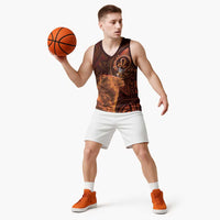 Personalised Polynesia Zodiac Leo Basketball Jersey Galaxy Polynesian Pattern Chest Tattoo Style LT14 - Polynesian Pride
