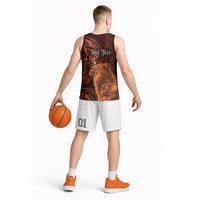 Personalised Polynesia Zodiac Leo Basketball Jersey Galaxy Polynesian Pattern Chest Tattoo Style LT14 - Polynesian Pride