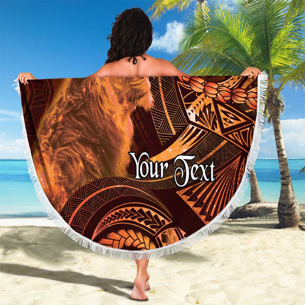 Personalised Polynesia Zodiac Leo Beach Blanket Galaxy Polynesian Pattern Chest Tattoo Style LT14 - Polynesian Pride