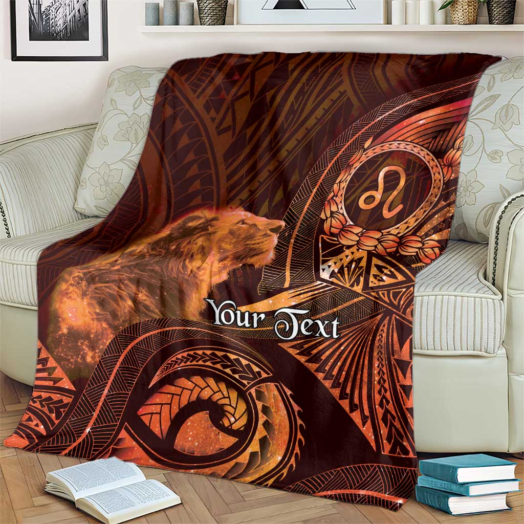 Personalised Polynesia Zodiac Leo Blanket Galaxy Polynesian Pattern Chest Tattoo Style LT14 - Polynesian Pride