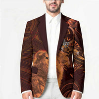 Personalised Polynesia Zodiac Leo Blazer Galaxy Polynesian Pattern Chest Tattoo Style