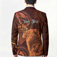Personalised Polynesia Zodiac Leo Blazer Galaxy Polynesian Pattern Chest Tattoo Style