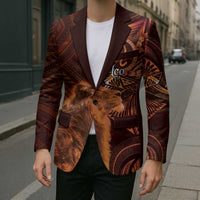 Personalised Polynesia Zodiac Leo Blazer Galaxy Polynesian Pattern Chest Tattoo Style