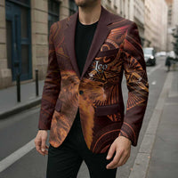 Personalised Polynesia Zodiac Leo Blazer Galaxy Polynesian Pattern Chest Tattoo Style