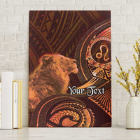 Personalised Polynesia Zodiac Leo Canvas Wall Art Galaxy Polynesian Pattern Chest Tattoo Style