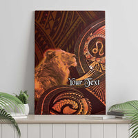 Personalised Polynesia Zodiac Leo Canvas Wall Art Galaxy Polynesian Pattern Chest Tattoo Style