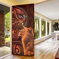 Personalised Polynesia Zodiac Leo Door Cover Galaxy Polynesian Pattern Chest Tattoo Style LT14 - Polynesian Pride