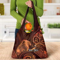 Personalised Polynesia Zodiac Leo Grocery Bag Galaxy Polynesian Pattern Chest Tattoo Style LT14 - Polynesian Pride