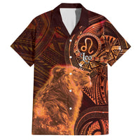 Personalised Polynesia Zodiac Leo Hawaiian Shirt Galaxy Polynesian Pattern Chest Tattoo Style