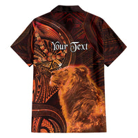 Personalised Polynesia Zodiac Leo Hawaiian Shirt Galaxy Polynesian Pattern Chest Tattoo Style