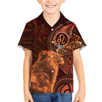 Personalised Polynesia Zodiac Leo Hawaiian Shirt Galaxy Polynesian Pattern Chest Tattoo Style