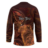 Personalised Polynesia Zodiac Leo Hockey Jersey Galaxy Polynesian Pattern Chest Tattoo Style LT14 - Polynesian Pride