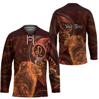 Personalised Polynesia Zodiac Leo Hockey Jersey Galaxy Polynesian Pattern Chest Tattoo Style LT14 - Polynesian Pride