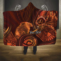 Personalised Polynesia Zodiac Leo Hooded Blanket Galaxy Polynesian Pattern Chest Tattoo Style LT14 - Polynesian Pride