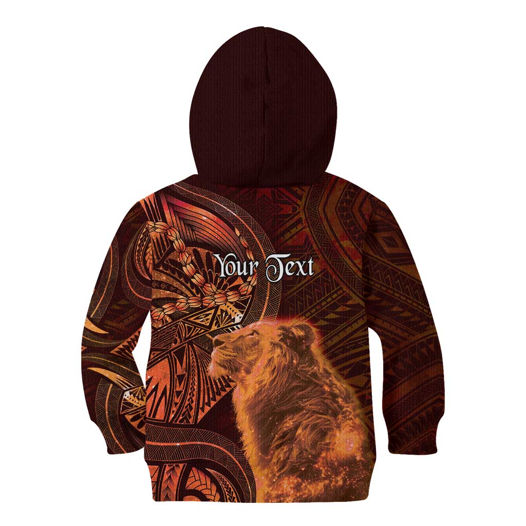 Personalised Polynesia Zodiac Leo Kid Hoodie Galaxy Polynesian Pattern Chest Tattoo Style LT14 - Polynesian Pride