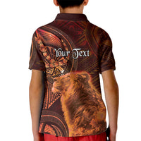 Personalised Polynesia Zodiac Leo Kid Polo Shirt Galaxy Polynesian Pattern Chest Tattoo Style LT14 - Polynesian Pride