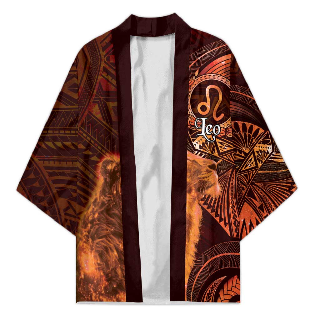 Personalised Polynesia Zodiac Leo Kimono Galaxy Polynesian Pattern Chest Tattoo Style