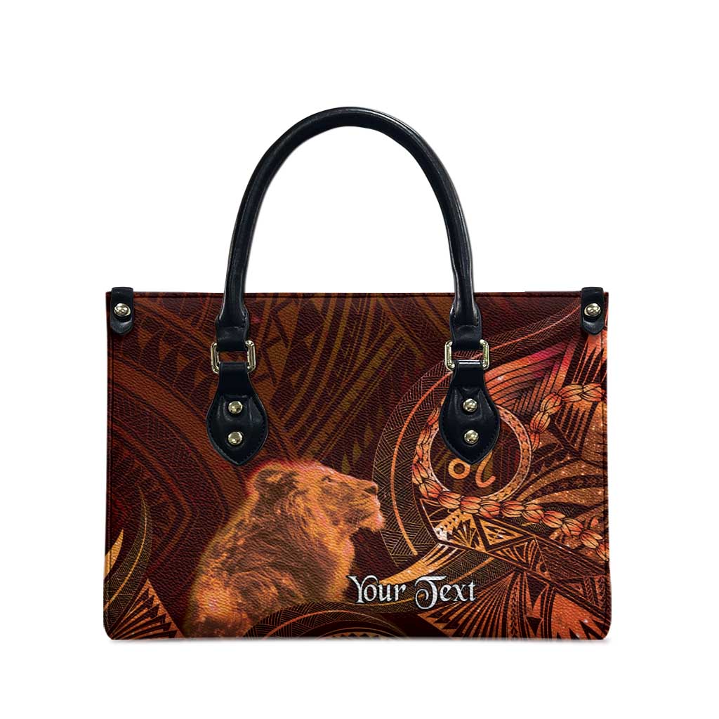 Personalised Polynesia Zodiac Leo Leather Bag Galaxy Polynesian Pattern Chest Tattoo Style LT14 - Polynesian Pride