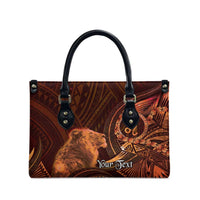 Personalised Polynesia Zodiac Leo Leather Bag Galaxy Polynesian Pattern Chest Tattoo Style LT14 - Polynesian Pride