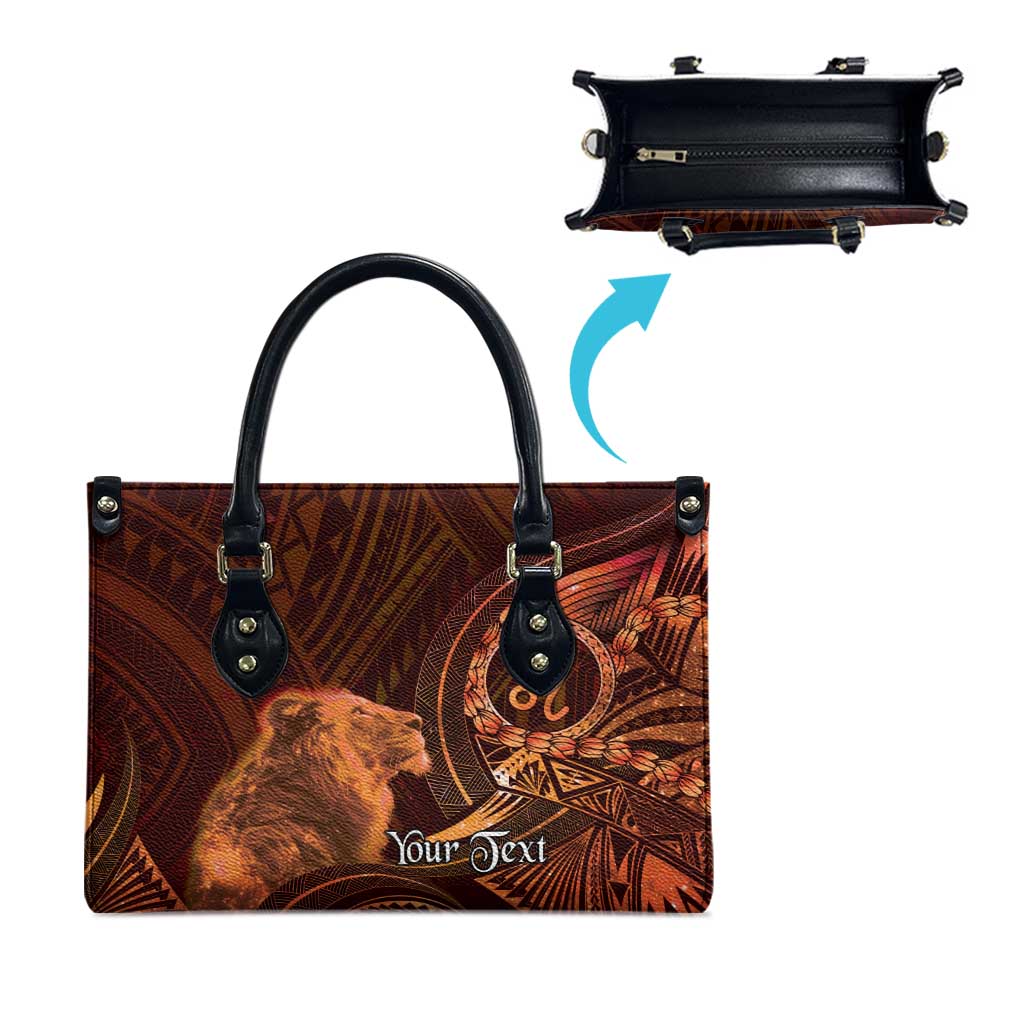 Personalised Polynesia Zodiac Leo Leather Bag Galaxy Polynesian Pattern Chest Tattoo Style LT14 - Polynesian Pride