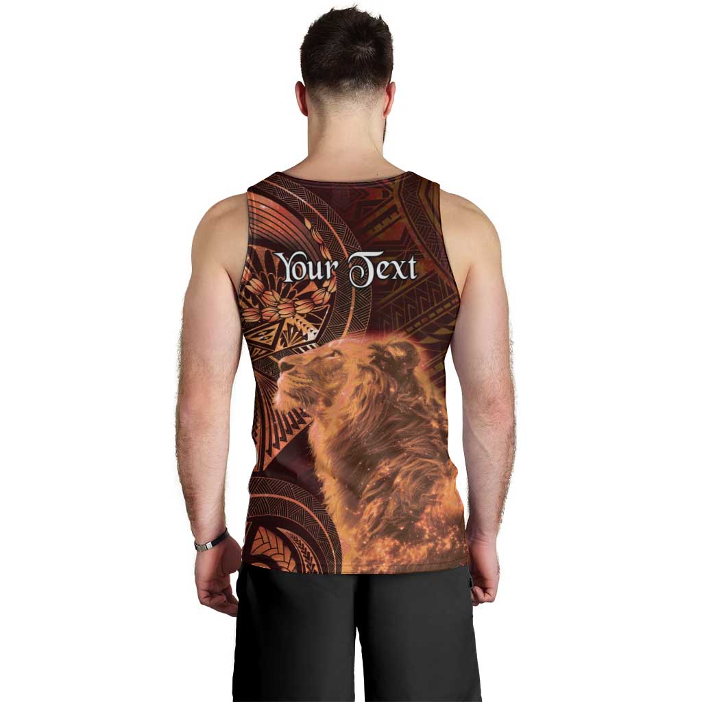 Personalised Polynesia Zodiac Leo Men Tank Top Galaxy Polynesian Pattern Chest Tattoo Style LT14 - Polynesian Pride