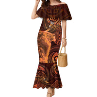 Personalised Polynesia Zodiac Leo Mermaid Dress Galaxy Polynesian Pattern Chest Tattoo Style