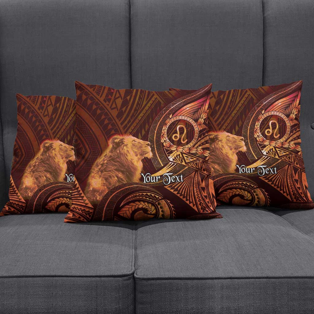 Personalised Polynesia Zodiac Leo Pillow Cover Galaxy Polynesian Pattern Chest Tattoo Style LT14 - Polynesian Pride