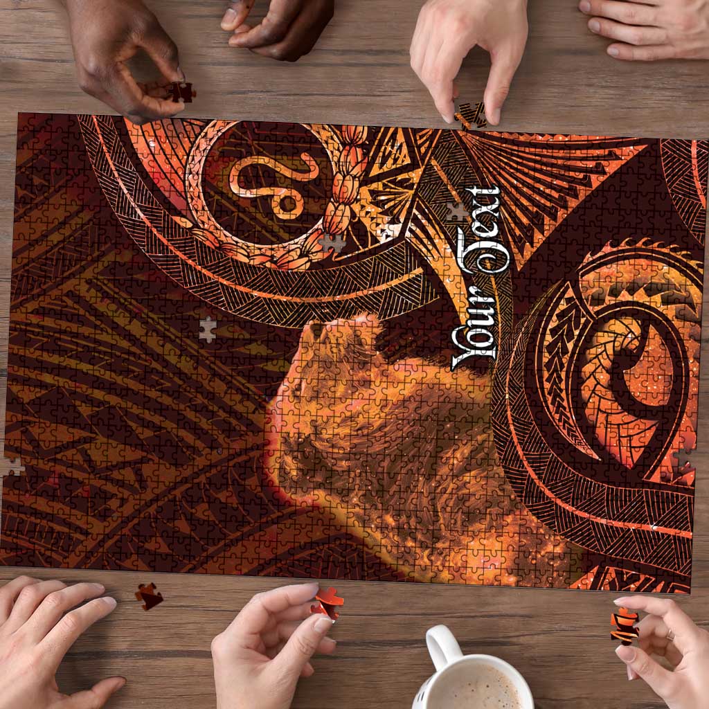 Personalised Polynesia Zodiac Leo Puzzle Galaxy Polynesian Pattern Chest Tattoo Style LT14 - Polynesian Pride
