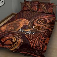 Personalised Polynesia Zodiac Leo Quilt Bed Set Galaxy Polynesian Pattern Chest Tattoo Style LT14 - Polynesian Pride